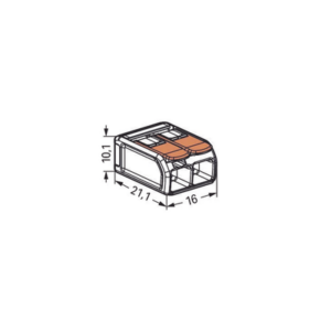 COMPACT SPLICING CONNECTORFOR ALL CONDUCTOR TYPES TRANSPARENT 2 CONNECTORS - Imagen 6