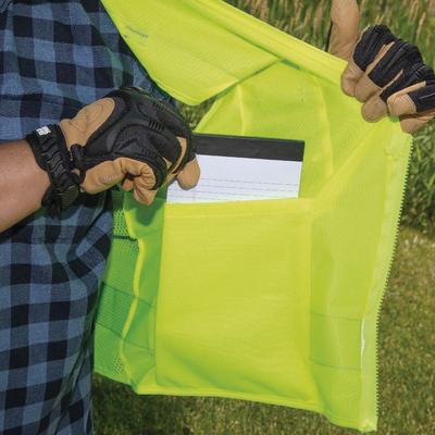 Chaleco de seguridad reflectante de alta visibilidad, mediano/grande. Con múltiples bolsillos de diferente capacidad - Imagen 4