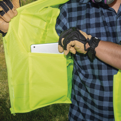 Chaleco de seguridad reflectante de alta visibilidad, mediano/grande. Con múltiples bolsillos de diferente capacidad - Imagen 5