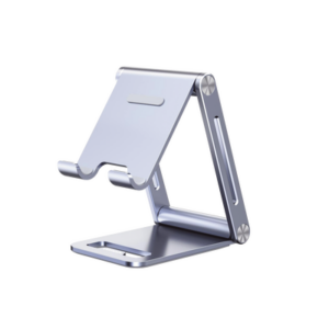 Soporte para Teléfono Celular de Aluminio / Angulo Ajustable / Amplia Compatibilidad con dispositivos de 4.7'' a 7.9'' / Antideslizante / Antiarañazos / Plegable / Color Azul - Imagen 3