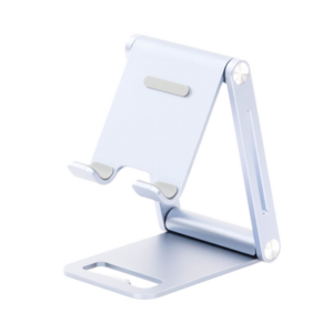 Soporte para Teléfono Celular de Aluminio / Angulo Ajustable / Amplia Compatibilidad con dispositivos de 4.7'' a 7.9'' / Antideslizante / Antiarañazos / Plegable / Color Azul - Imagen 5