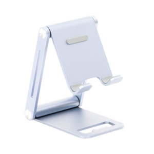 Soporte para Teléfono Celular de Aluminio / Angulo Ajustable / Amplia Compatibilidad con dispositivos de 4.7'' a 7.9'' / Antideslizante / Antiarañazos / Plegable / Color Azul - Imagen 6