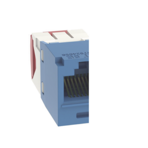 Conector Jack RJ45 Estilo TG, Mini-Com, Categoría 5e, de 8 posiciones y 8 cables, Color Azul - Imagen 3