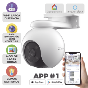 PT WiFi / (3K) 5MP / Visión 360° / Detección humana / Detección de Vehiculo / Sirena / Luz Parpadeante / Colores en Oscuridad / Micro SD / Presets / Autoseguimiento / Exterior - Imagen 2