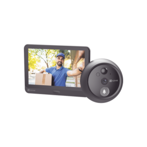 Videoportero Con Mirilla y Pantalla Wi-Fi de Batería Recargable / Para Instalarse en Puerta / Cámara 1080P / Audio de Dos Vías / Uso en Interior