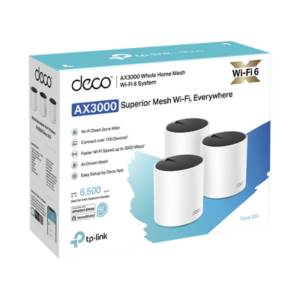 Kit 3 Routers Inalámbricos MESH Interior para Hogar / Doble Banda Wi-Fi 6 AX3000 Mbps / 3 Puerto Gigabit WAN/LAN / 2 Antenas Internas / Administración Mediante la App Deco (iOS, Android) / Protección HomeShield - Imagen 3