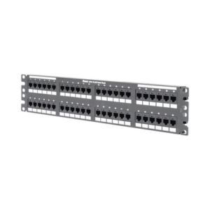 Panel de Parcheo de Impacto (110), Plano, Categoría 6, de 48 Puertos, 2UR - Imagen 3