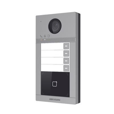 Videoportero IP 2 Megapixel / Llamada y Apertura Remota desde App Hik-Connect / PoE / Exterior IP65 + Antivandalico IK08 / 4 Departamento / Apertura con Tarjeta / Soporta 2 Puertas y hasta 6 Monitores - Imagen 4