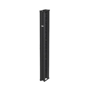 Organizador Vertical CableTek, Sencillo (Solo Frontal), Para Rack Abierto de 45 Unidades, 6 in de Ancho, Color Negro