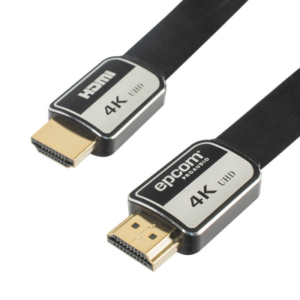 Cable HDMI de 1.8m | Alta Definición | Version 2.0 | Alta velocidad 18Gbps | 4K@60Hz | Conectores Chapados en Oro | Tipo Plano