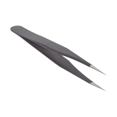 Pinzas Antiestáticas Inoxidable con Pintura Antiestática. Mango Ancho, Punta Afilada. - Imagen 2