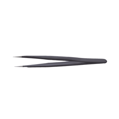 Pinzas Antiestáticas Inoxidable con Pintura Antiestática. Mango Ancho, Punta Afilada. - Imagen 4