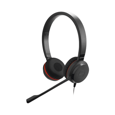 Jabra Evolve 30 Duo con conexión USB / 3.5mm, micrófono con cancelación de ruido y controlador en el cable con botones e indicadores LED (5399-829-309) - Imagen 2