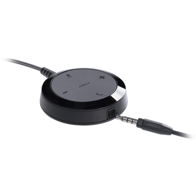 Jabra Evolve 30 Duo con conexión USB / 3.5mm, micrófono con cancelación de ruido y controlador en el cable con botones e indicadores LED (5399-829-309) - Imagen 4