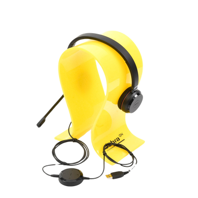 Jabra Evolve 30 Duo con conexión USB / 3.5mm, micrófono con cancelación de ruido y controlador en el cable con botones e indicadores LED (5399-829-309) - Imagen 5