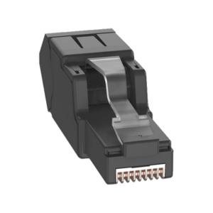 Plug RJ45 UTP, Instalación Angulada 45 Grados, Terminación en Campo Certificable, Compatible con Cat5e, Cat6 y Cat6A, Color Negro - Imagen 3