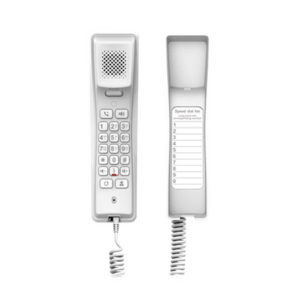 Teléfono IP profesional para Hotelería, montaje en pared,  teclado numérico estándar, conferencia de 3 vías, Opus y PoE. - Imagen 2