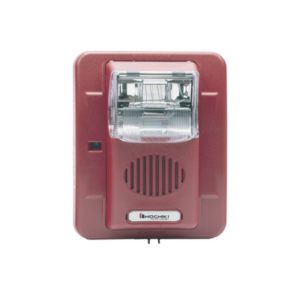 Sirena Estrobo, 12/24 Vcd, Multi Candela, Montaje En Pared, Color Rojo, Serie HE (0500-06020)