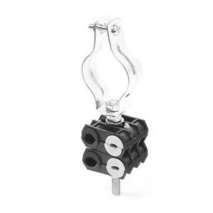KIT de Dos Sujetadores de plastico para cuatro cables de 6 a 8 mm con todo y hardware de instalación en tubos de 1 1/4 in - Imagen 2