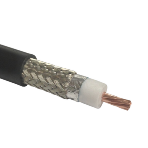 Cable Coaxial 50 Ohm, tipo RG-8 Ultra Flexible, Cobre Trenzado de Núcleo, Cinta de Aluminio y Malla de Cobre Estañado para el Blindaje, Velocidad de Propagación de 83%, Polietileno.