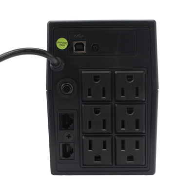 UPS 600VA/360 W Pantalla LCD / Línea Interactiva 120Vca / 6 tomas 5-15R (4 Respaldadas) / Regulación de Voltaje / Protección RJ45 - Imagen 5