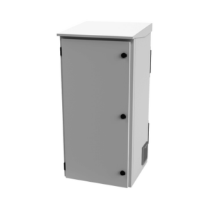 Gabinete de Exterior con Rack de 19" de 24U con Ventiladores y Termostato, Se envía el Gabinete Armado (Montaje a poste o torre se vende por separado).