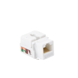 Módulo Jack Keystone Cat5e con terminación 110 (Punchdown) para faceplate - Color Blanco - Imagen 2