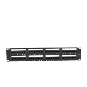 Panel de parcheo de impacto (110) UTP de 48 puertos Cat6, 19in, 2U, con barra para organizar cable - Imagen 3