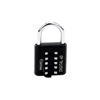 Candado Digital de Combinación M40 / No Requiere Llave / Combinación única integrada por 4 dígitos / Color Negro. - Imagen 6