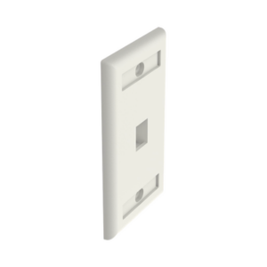 Placa de Pared Vertical, Salida Para 1 Puerto Keystone, Con Espacios Para Etiquetas, Color Blanco Mate - Imagen 3