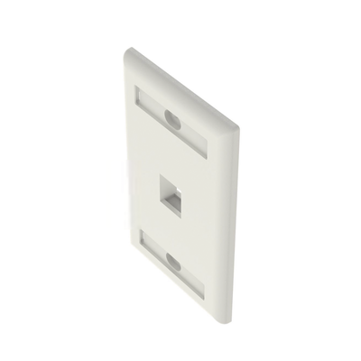 Placa de Pared Vertical, Salida Para 1 Puerto Keystone, Con Espacios Para Etiquetas, Color Blanco - Imagen 3