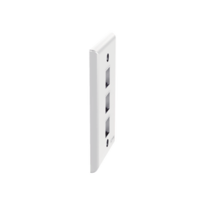 Placa de Pared Vertical, Salida Para 3 Puertos Keystone, Color Blanco - Imagen 4