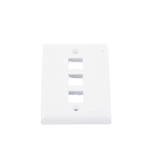 Placa de Pared Vertical, Salida Para 3 Puertos Keystone, Color Blanco - Imagen 5
