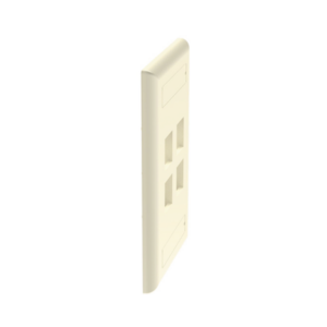 Placa de Pared Vertical, Salida Para 4 Puertos Keystone, Con Espacios Para Etiquetas, Color Marfil - Imagen 4