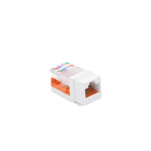 Conector Jack Estilo Leadframe, Tipo Keystone, Categoría 5e, de 8 posiciones y 8 cables, Color Blanco - Imagen 3