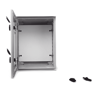 Gabinete de Poliéster IP65 Puerta Transparente, Uso en Intemperie (300 x 400 x 200 mm) con Placa Trasera Interior de Plástico (Incluye Chapa y Llave). - Imagen 4