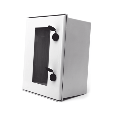 Gabinete de Poliéster IP65 Puerta Transparente, Uso en Intemperie (300 x 400 x 200 mm) con Placa Trasera Interior de Plástico (Incluye Chapa y Llave). - Imagen 3