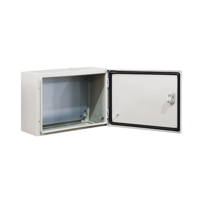 Gabinete de Acero IP66 Uso en Intemperie (400 x 300 x 300 mm) con Placa Trasera Interior Metálica y Compuerta Inferior Atornillable (Incluye Chapa y Llave T). Ideal para Centros de Carga y Tableros de Control. - Imagen 3