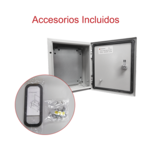 Gabinete de Acero IP66 Uso en Intemperie (400 x 400 x 200 mm) con Placa Trasera Interior de Metal y Compuerta Inferior Atornillable (Incluye Chapa y Llave T). - Imagen 6