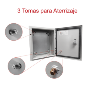 Gabinete de Acero IP66 Uso en Intemperie (400 x 400 x 200 mm) con Placa Trasera Interior de Metal y Compuerta Inferior Atornillable (Incluye Chapa y Llave T). - Imagen 7