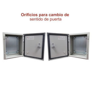 Gabinete de Acero IP66 Uso en Intemperie (400 x 400 x 200 mm) con Placa Trasera Interior de Metal y Compuerta Inferior Atornillable (Incluye Chapa y Llave T). - Imagen 8