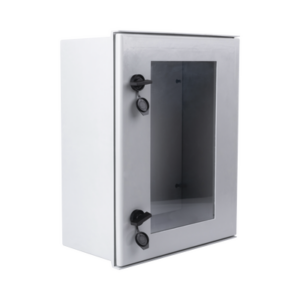 Gabinete de Poliéster IP65 Puerta Transparente, Uso en Intemperie (400 x 500 x 200 mm) con Placa Trasera Interior de Plástico (Incluye Chapa y Llave). - Imagen 3