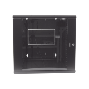 Gabinete PanZone de Montaje en Pared, de 19in, Puerta con Ventana de Seguridad, 12 UR, 762mm de Profundidad, Color Negro - Imagen 2