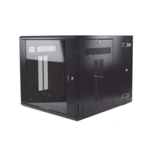 Gabinete PanZone de Montaje en Pared, de 19in, Puerta con Ventana de Seguridad, 12 UR, 762mm de Profundidad, Color Negro - Imagen 4