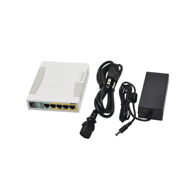 (RB260GSP) Switch Mikrotik 5 puertos PoE (Pasivo) (1in/4out) Gigabit Ethernet y 1 SFP - Imagen 4