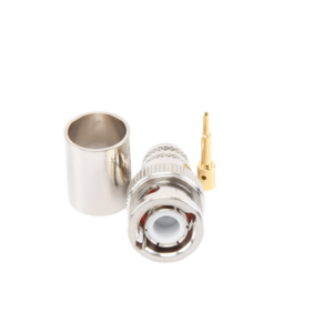 Conector BNC Macho de Anillo Plegable para RG-8/U, LMR-400, 9913, CNT-400, Níquel/ Oro/ Teflón. - Imagen 2