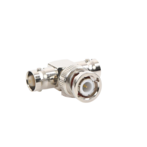 Adaptador en T para 50 Ohm de BNC Macho a Doble BNC Hembra, Maquinado, Níquel/ Oro/ Teflón. - Imagen 4