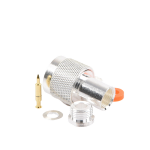 Conector N Macho de Rosca para RG-58/U, RG-142/U, Plata/ Oro/ Teflón. - Imagen 3