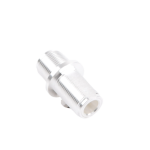 Adaptador Doble N Hembra para Chasis de Montaje Frontal en Doble D Plano y Cuerpo Plateado. - Imagen 2