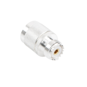 Adaptador en Línea, de Conector N Macho a UHF Hembra (SO-239), Plata/ Oro/ Teflón. - Imagen 2